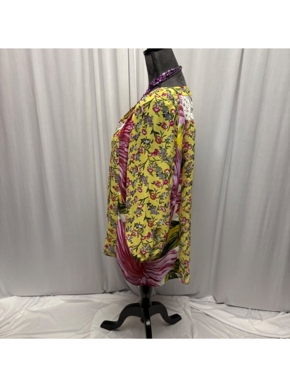 Olive Hill Yellow Floral Blouse and Cami Set Womens Size XL Fairy Cottagecore - Picture 4 of 9